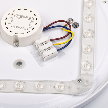 Plafond LED-Deckenleuchte WOODY 18W 4000K Rund IP44 27cm LUMILED