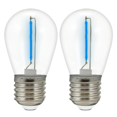 LED Lampen E27 FILAMENT 0,3W Blau für Girland PARTY GOLDLUX (Polux) SET OF 2 Pcs.