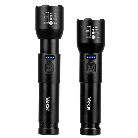 Wiederaufladbare LED-Taschenlampe Classic 20W 800lm Handleuchte Strong ZOOM VA0180 VAYOX