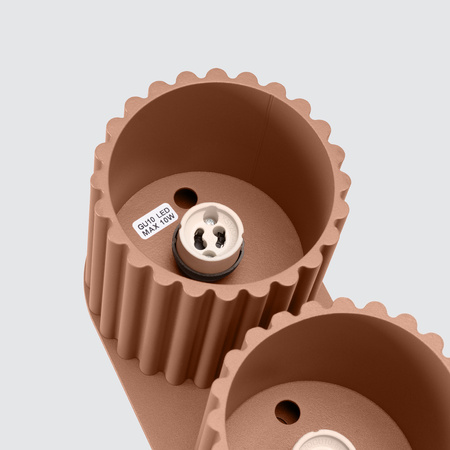 Aufputzmontage 2x GU10 Aluminium Mokka Aura Deep Space SL.1805 Sollux