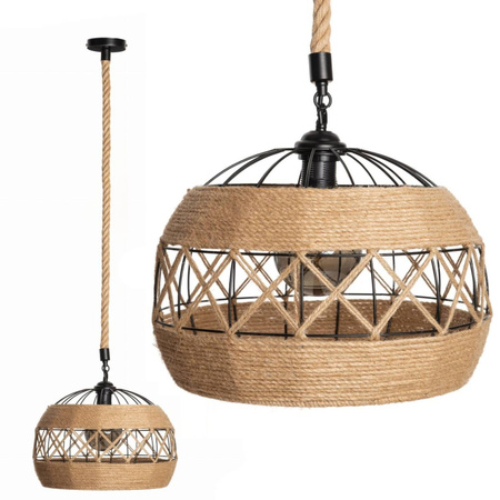 BOHO Geflochtene Jute Pendelleuchte für LED E27