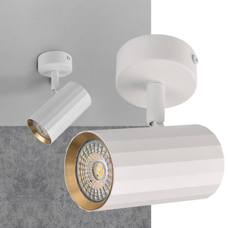 Wand- und Deckenstrahler GU10 Weißgold NICEA Sanico Goldlux