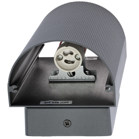 Fassaden-Wandleuchte doppelt HANA Round LED 2x GU10 Aluminium schwarz IP54