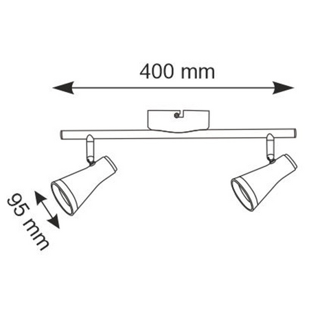 Decken-/Wandleuchte verstellbar 8,4W LED BERG 2 schwarz 3000K GOLDLUX (Polux)