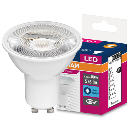 GU10 LED Leuchtmittel 6,9W = 50W 575lm 6500K kalt 120° OSRAM Value