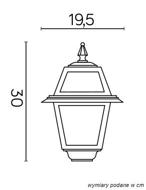 Lampenschirmkopf für stehende Gartenlampe im Freien Buntglas K 1018 N E27 Su-Ma