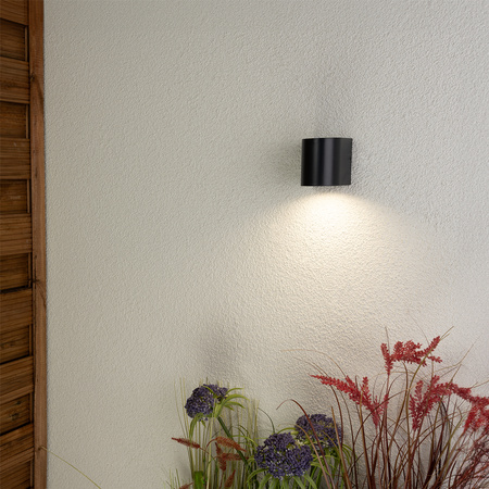 Wandleuchte Außen GU10, Garten-Wandleuchte Schwarz ALLIUM LUMILED