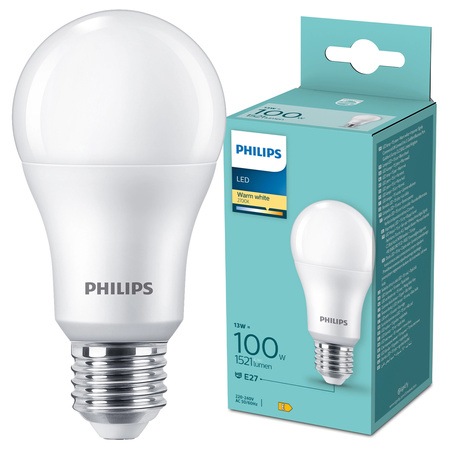 LED-Lampe E27 A60 13W = 100W 1521lm 2700K Warm 180° Essential Philips