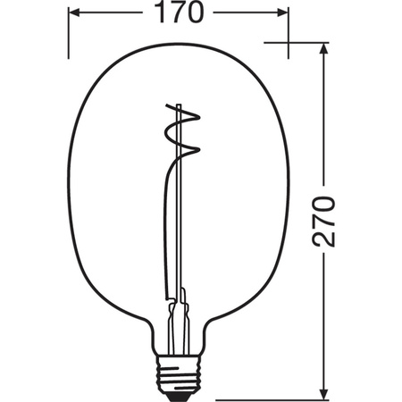 E27 BALLON Dekorative Leuchtmittel 4,8W = 30W 400lm 2700K warm 320° Filament dimmbar OSRAM Vintage 1906