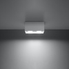 Anbauleuchte QUAD MAXI 2xGU10 Rechteckig Minimalistisch Weiß SOLLUX