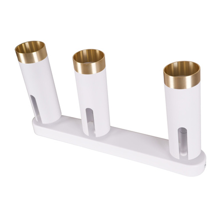 Wand- und Deckenstrahler Leuchte 3x GU10 Weißgold FADO Sanico Goldlux