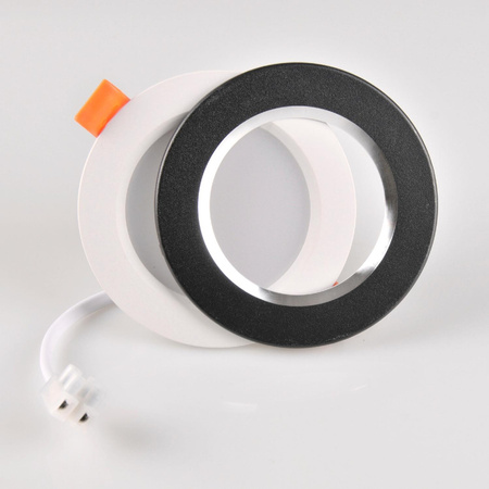 Deckeneinbauleuchte ZOE LED 4.8W 4000K Rundes Netz weiß + schwarzer/silberner Ring