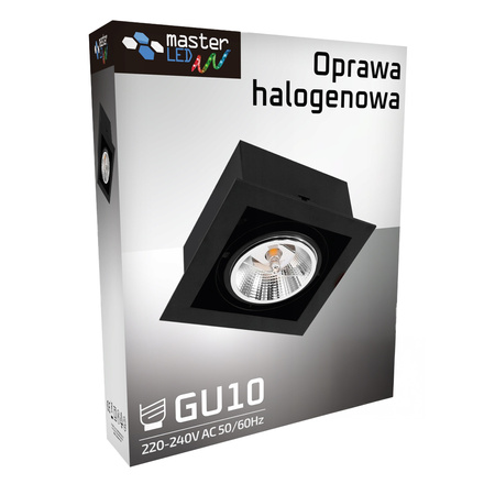 Unterputz-Halogen-Bewegliche Leuchte GU10 ES111 Quadratisch Schwarz