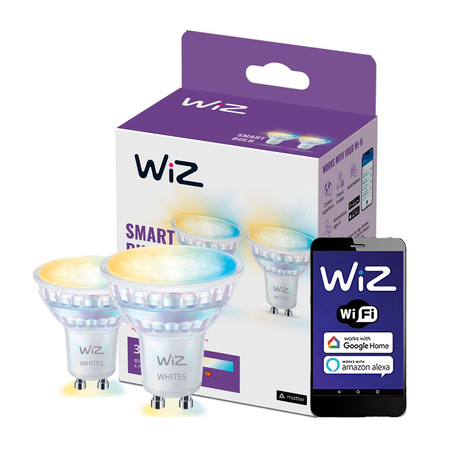 LED Lampen 2x GU10 4.7W = 50W 2700-6500K 36° SMART WiFi/Bluetooth WiZ