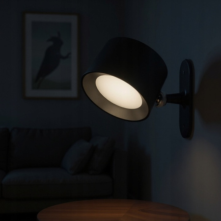 LED-Wandleuchte Einstellbarer Magnet 1W 180lm 3000/4000/6500K CCT 120° Dimmbar Schwarz Rino Masterled