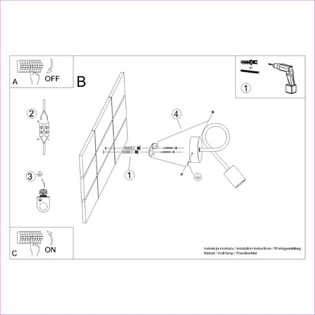 Wandleuchte E27 Naturholz Schwarz Glut Pfirsich Puff SL.1476 Sollux