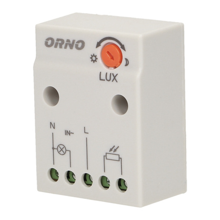 Dämmerungsschalter mit hermetischem Außenfühler 2300W IP65 Weiß ORNO