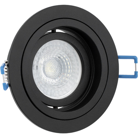 Einbaustrahler GU10, MR16 Einbauspot HALOGEN Runde beweglich Schwarz CASSIO LUMILED