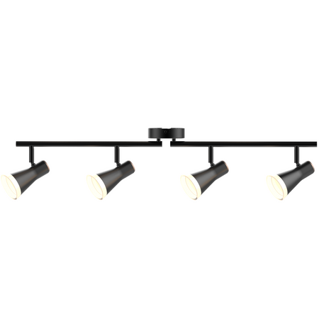 Bewegliche und verstellbare Decken- und Wandleuchte 16,8W LED BERG 4 schwarz 3000K GOLDLUX (Polux)