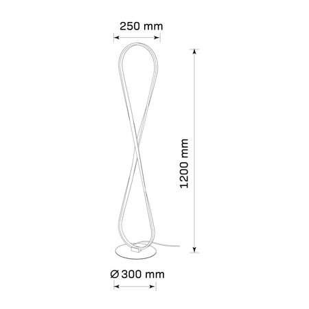 LED Stehleuchte Stehend 32W 3800lm 4000K Neutral Schwarz INFINITO Sanico Goldlux