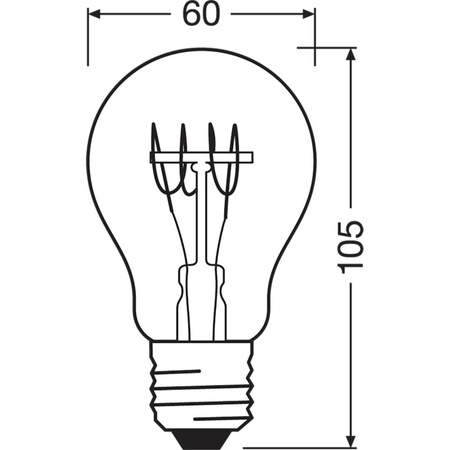 Dekorative Leuchtmittel E27 A60 4,8W = 35W 400lm 2200K Warm 320° Filament dimmbar OSRAM Vintage 1906
