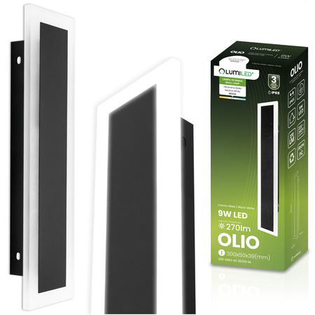 LED-Wandanbauleuchte OLIO 9W 4000K 30cm IP65 LUMILED