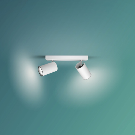 KOSIPO Deckenleuchte Reflektor 2x GU10 Weiß Beweglich PHILIPS