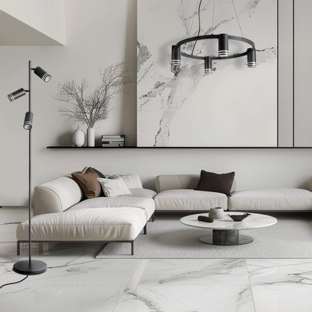 Hängelampe 4x GU10 Schwarz ROMA Sanico Goldlux