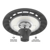 LED-Straßenlampe Park Garten 120W 16800lm CCT 90° 0.53A Schwarz VIDEX