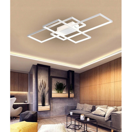 LED-Kronleuchter-Deckenleuchte 126W CCT GALAXIS HYDRA Weiß + Fernbedienung