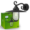 Gartenleuchte LED Wandleuchte PASTURE myGarden E27 IP44 Downward Lantern Schwarz PHILIPS