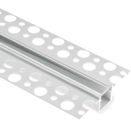 Architektonisches Aluminium LED-Profil für Gipskartonplatten mit Klarglasabdeckung, 1m LUMILED