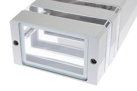 Fassade Wandleuchte doppelt oben unten INEZ DUO LED 2x GU10 ALUMINIUM silber IP54