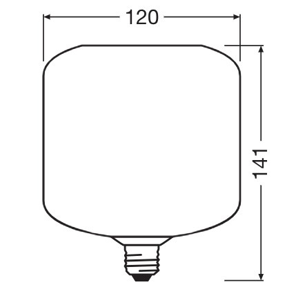 LED-Lampe E27 Quadratisch 3.5W 300lm 2700K Warm Dekorativ Orange Osram