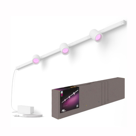 Perifo Lighting Rail Kit 1,5m + 3x LED-Strahler 15,9W CCT RGB Philips HUE Bluetooth Weiß