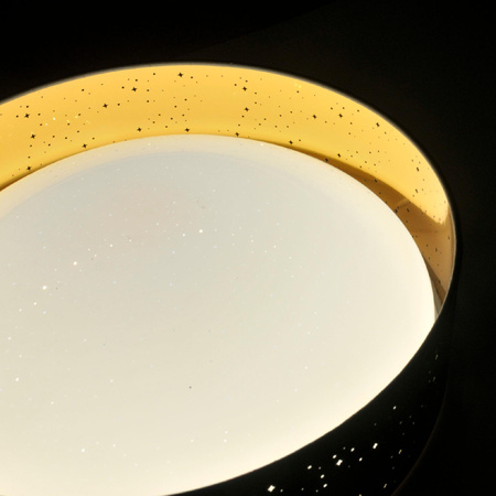 Deckenleuchte LED PLAFON Lampe TULUZA 24W 2600lm 4000K 40cm Schwarz GOLDLUX (Polux)