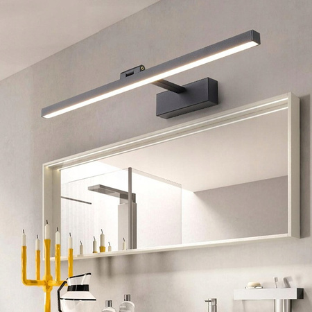 LED Wandleuchte über Spiegel 14W 700lm 4000K 116° Schwarz 60cm Lappa Masterled