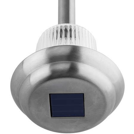 LED SOLAR Gartenlampe Chrom 6000K kaltweiß 41cm
