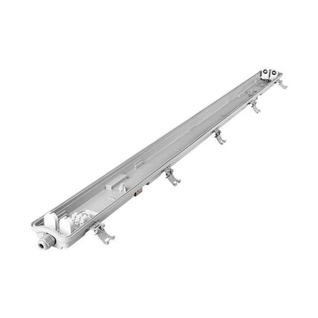 Schlagwettergeschützte Leuchte 120cm 2xT8 G13 IP65 + LED-Leuchtstoffröhren 18W 4000K Neutral Masterled
