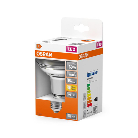 LED Lampe E27 R80 4,3W = 60W 350lm 2700K Warm 36° OSRAM STAR