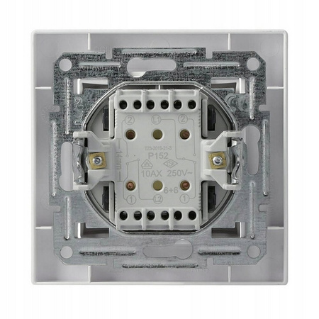 Doppelter Treppenschalter mit Rahmen Einbau SCHNEIDER ASFORA