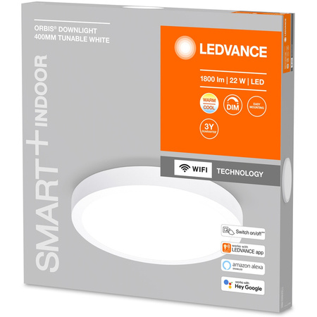 LED Deckenleuchte ORBIS DOWNLIGHT 22W 1800lm CCT 40cm SMART+ WIFI LEDVANCE