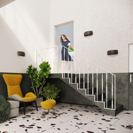 LED-Wandleuchte PONTIUS G9Wandleuchte halbrund Keramik Schwarz SOLLUX