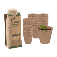 Set von 24x Torf Töpfe 8x8 cm für Sämlinge Aussaat Quilting Biologisch abbaubar Rund