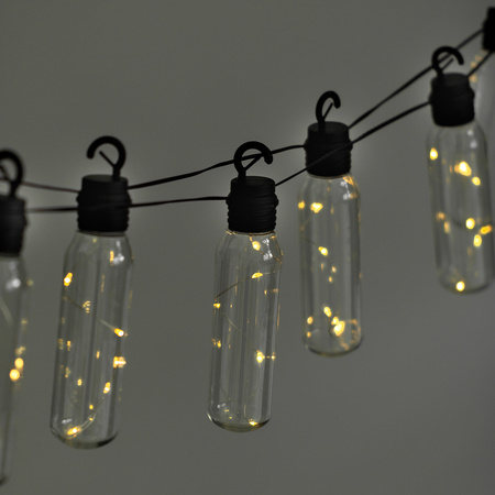 Solar Garten Girlande 10x LED Lichterkette Dekorative Kugeln 3.8m Warm