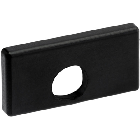 Endkappe für Aufputzprofil MINI Aufputz mit Loch Kunststoff, Schwarz LUMILED