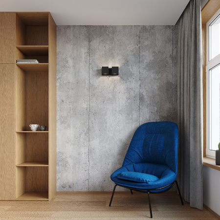 LED QUAD Wandleuchte 2xG9Wandleuchte oben unten Schwarz SOLLUX