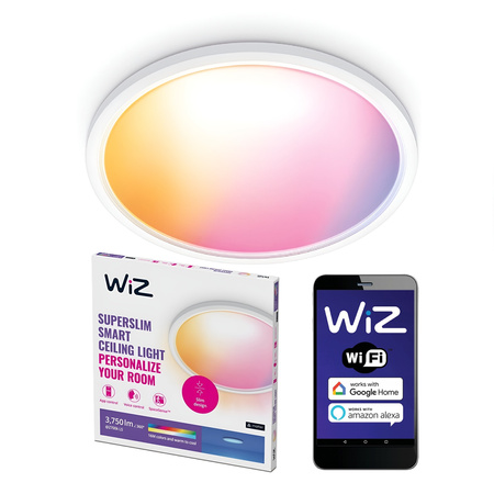 Plafond LED-Anbauleuchte 32W CCT + RGB Weiß SMART WiFi WiZ