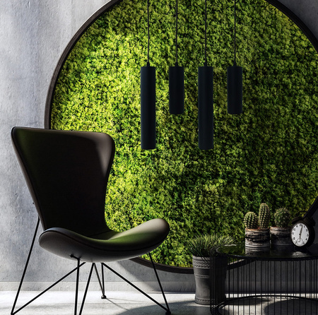 Deckenhängelampe 1xGU10 CIRUS SLIM Überhangrohr Schwarz 29cm