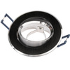 Einbaustrahler GU10, Einbauspot HALOGEN Runde beweglich gebürstet Schwarz LUMILED